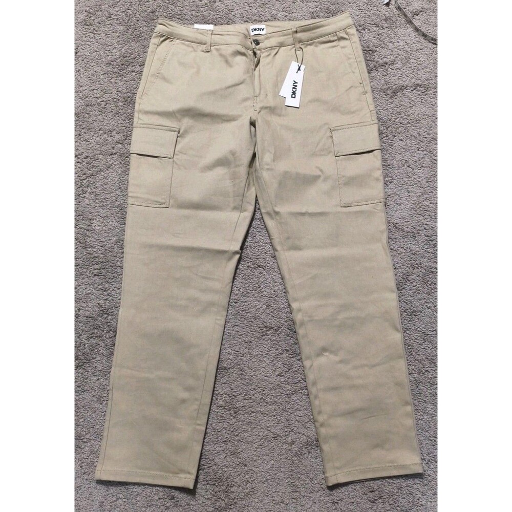 DKNY Stanton Slim Fit Cargo Pants Men’s 38x32 Khaki Ultimate Stretch Pant